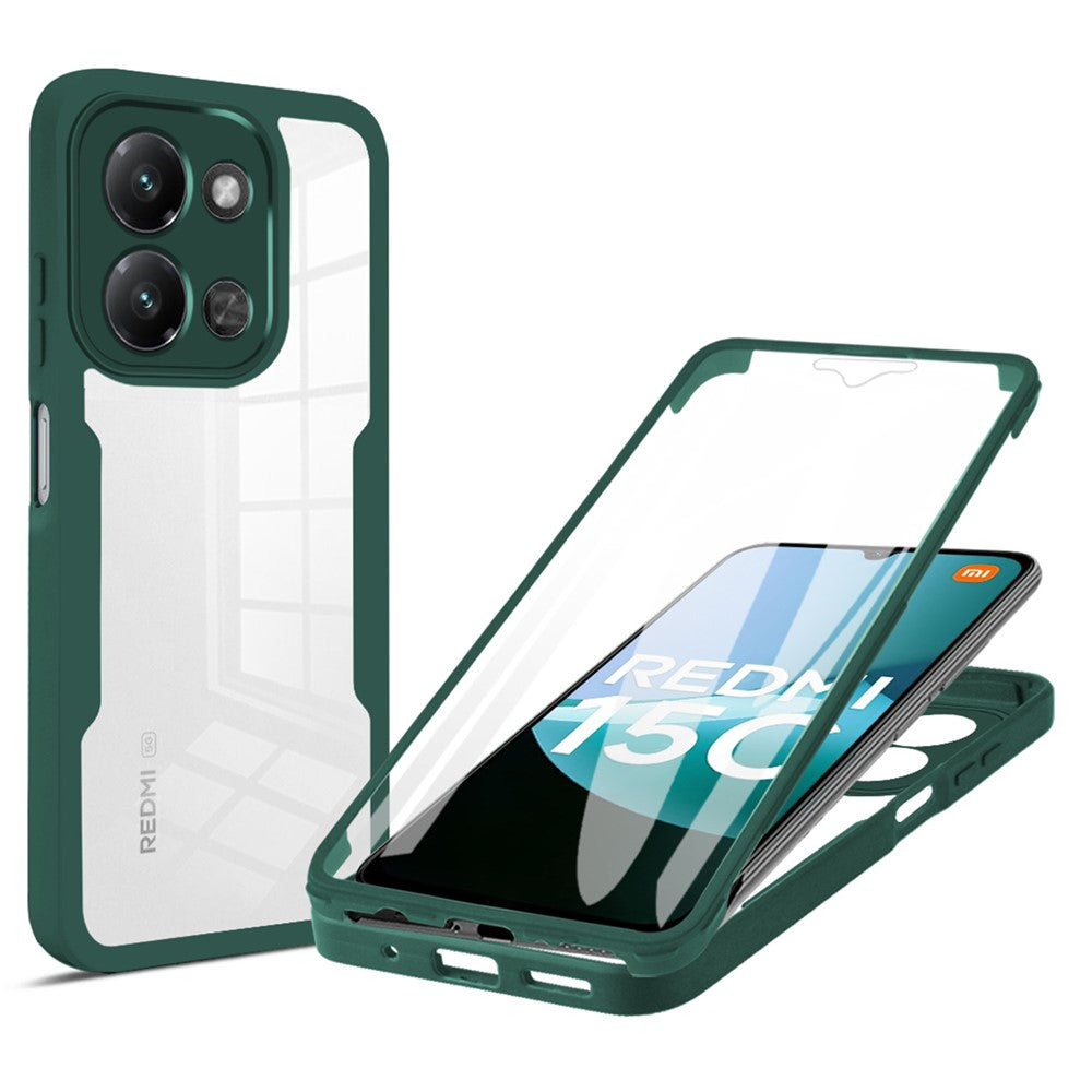 Phone Case For Xiaomi Redmi 15C 4G (EU) (173mm) / 15C 5G (EU) (173mm) / Poco C85 4G (173mm) Acrylic + TPU Clear Cover with PET Screen Film