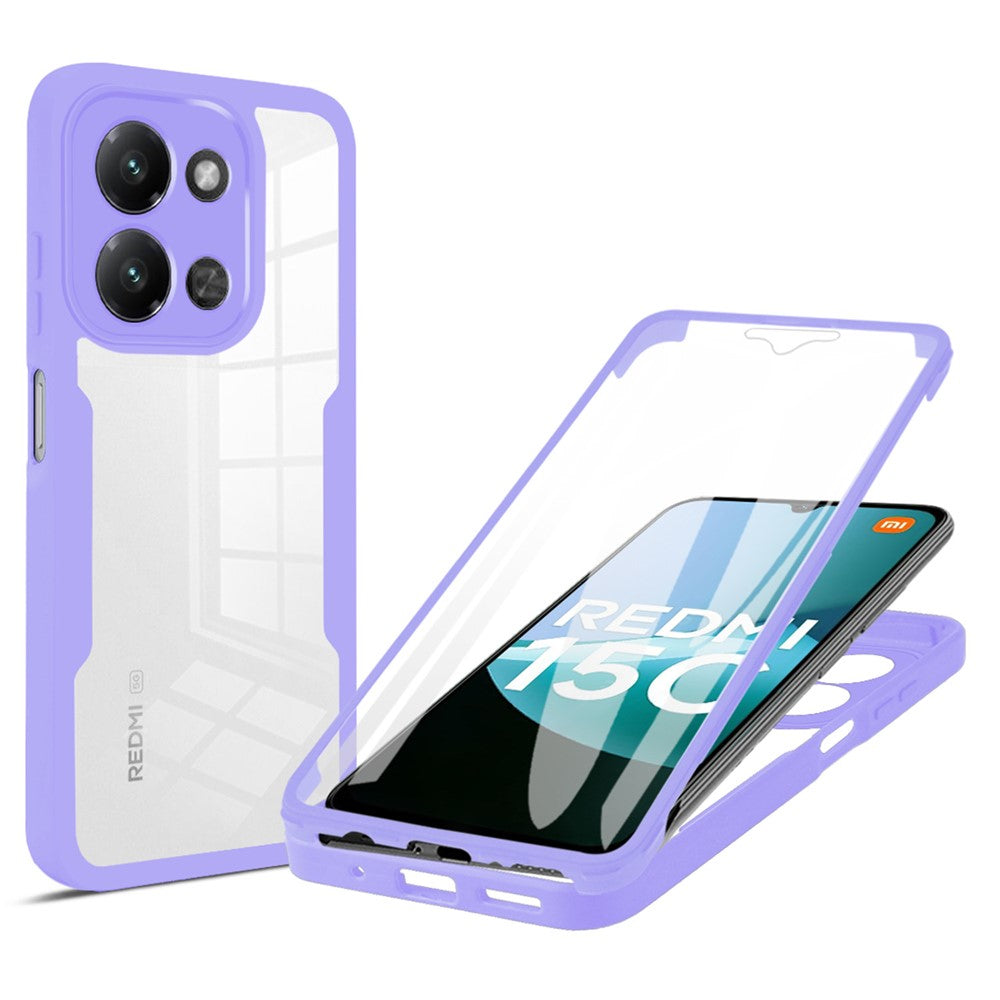 Phone Case For Xiaomi Redmi 15C 4G (EU) (173mm) / 15C 5G (EU) (173mm) / Poco C85 4G (173mm) Acrylic + TPU Clear Cover with PET Screen Film