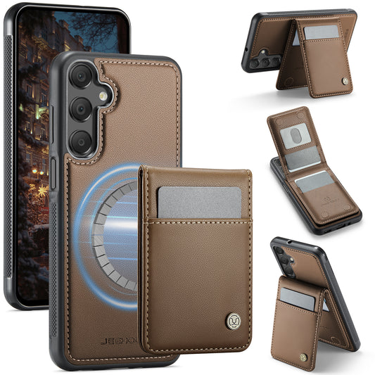 Galaxy A16 5G/4G Leder-Hülle mit Kartenfach & RFID-Schutz – MagSafe kompatibel