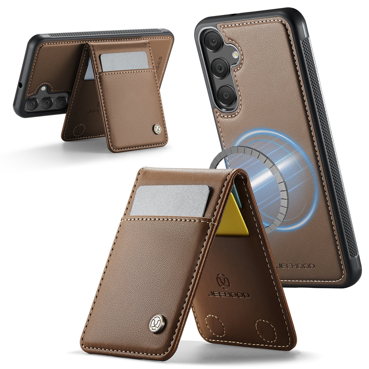 Galaxy A16 5G/4G Leder-Hülle mit Kartenfach & RFID-Schutz – MagSafe kompatibel