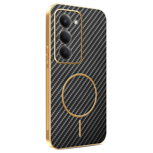 Xiaomi Redmi 15 4G (EU) (171mm) Handyhülle – aus strukturiertem, galvanisiertem TPU mit Kohlefaser-Rückseite