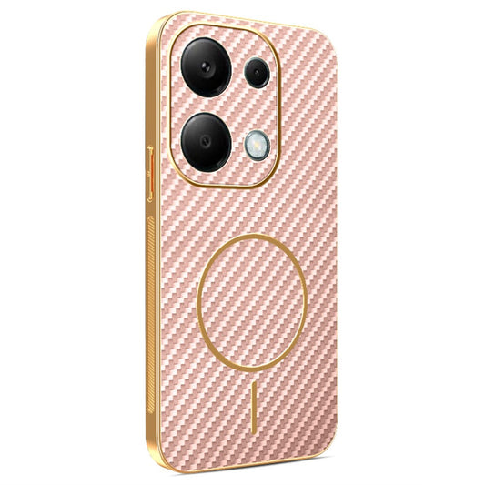Xiaomi Redmi Note 13 Pro 4G / Xiaomi Poco M6 Pro 4G / Xiaomi Redmi Note 14S 4G Handyhülle – Phone Case 14S 4G / Poco M6 Pro 4G Kohlefaser-strukturierte, galvanisierte TPU-Rückseite