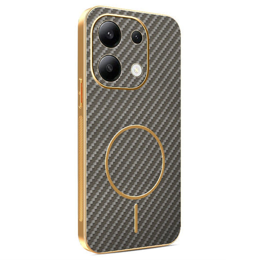 Xiaomi Redmi Note 13 4G Handyhülle – aus strukturiertem, galvanisiertem TPU mit Kohlefaser-Rückseite