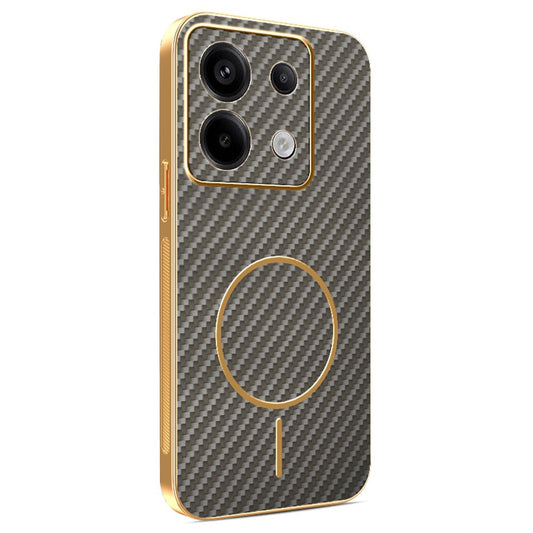 Phone Case For Xiaomi Redmi Note 13 Pro 5G / Poco X6 5G / X6 Neo 5G Carbon Fiber Textured Electroplated TPU Back Cover