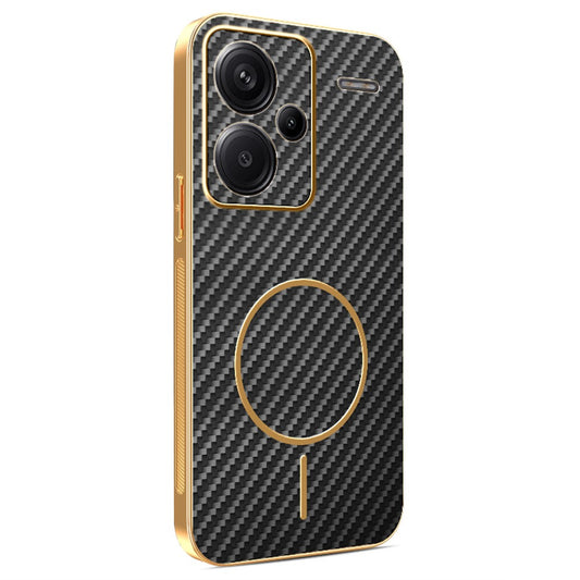 Xiaomi Redmi Note 13 Pro+ 5G Handyhülle – aus strukturiertem, galvanisiertem TPU mit Kohlefaser-Rückseite