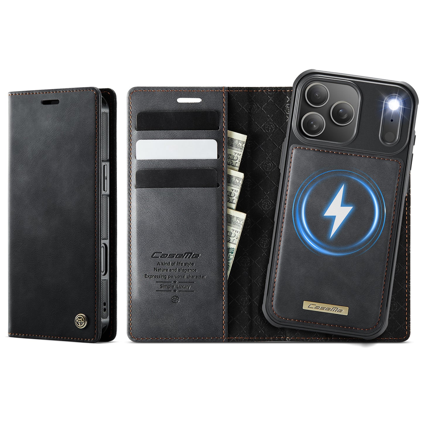 iPhone 17 Pro Wallet-Hülle – Kompatibel mit MagSafe mit RFID-Blockierung