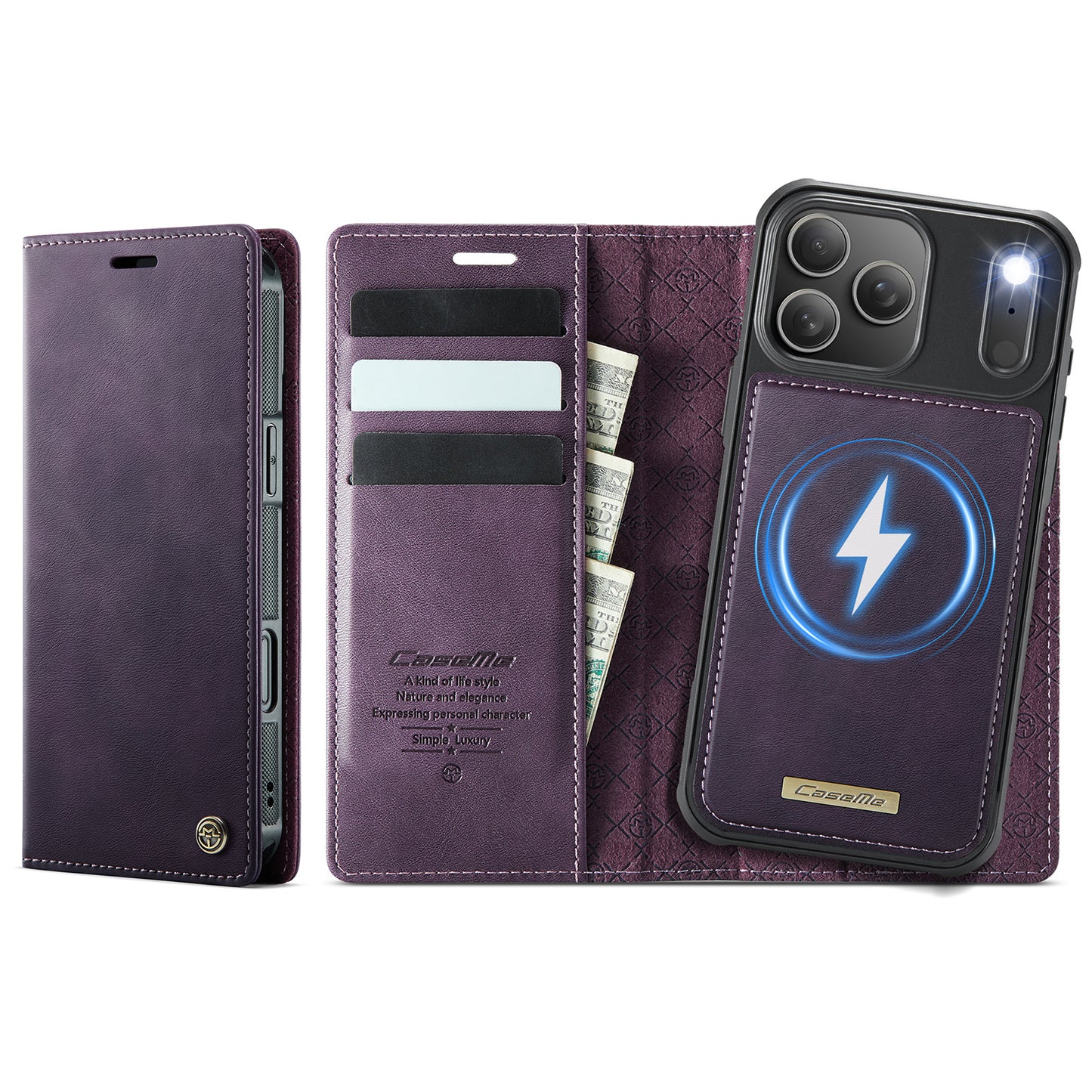 iPhone 17 Pro Wallet-Hülle – Kompatibel mit MagSafe mit RFID-Blockierung