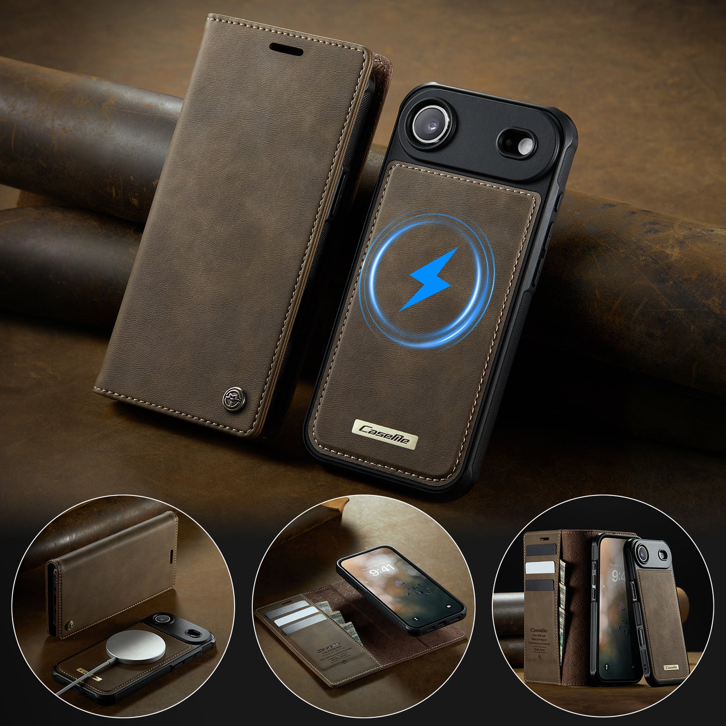 iPhone Air Wallet-Hülle – Kompatibel mit MagSafe mit RFID-Blockierung
