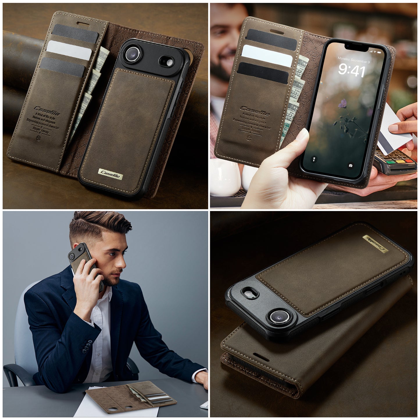iPhone Air Wallet-Hülle – Kompatibel mit MagSafe mit RFID-Blockierung