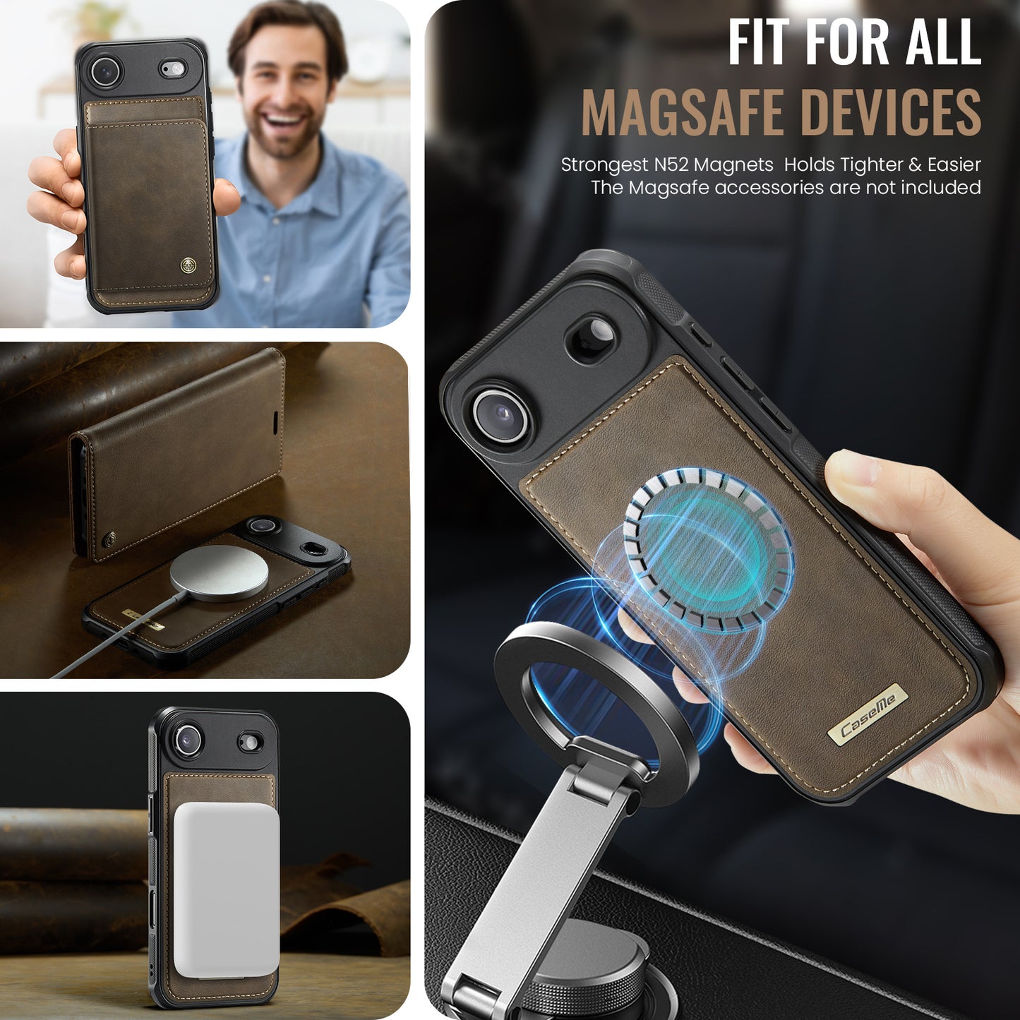 iPhone Air Wallet-Hülle – Kompatibel mit MagSafe mit RFID-Blockierung