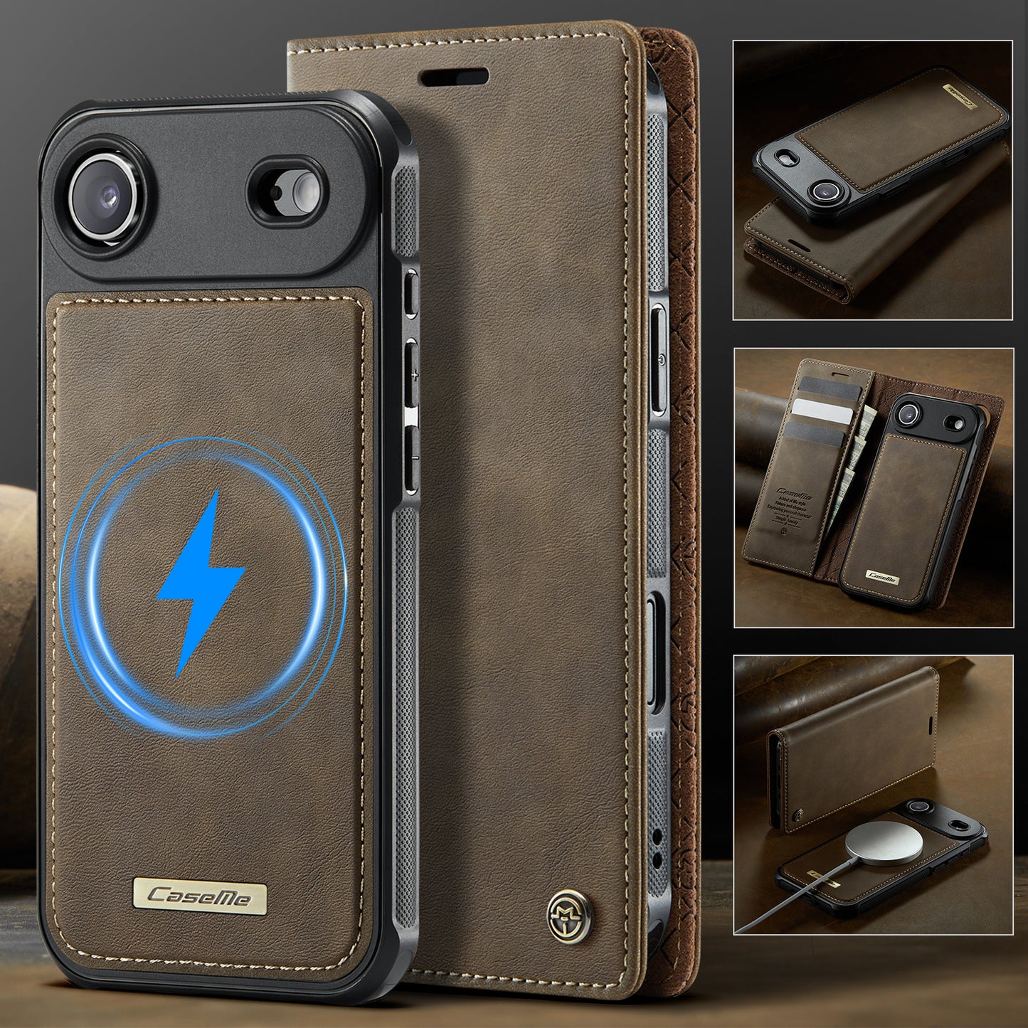 iPhone Air Wallet-Hülle – Kompatibel mit MagSafe mit RFID-Blockierung