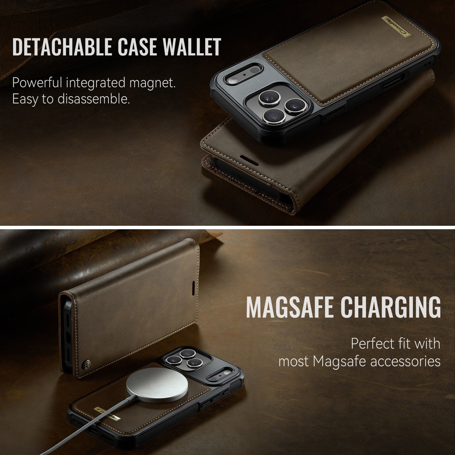 iPhone 17 Pro Max Wallet-Hülle – Kompatibel mit MagSafe mit RFID-Blockierung