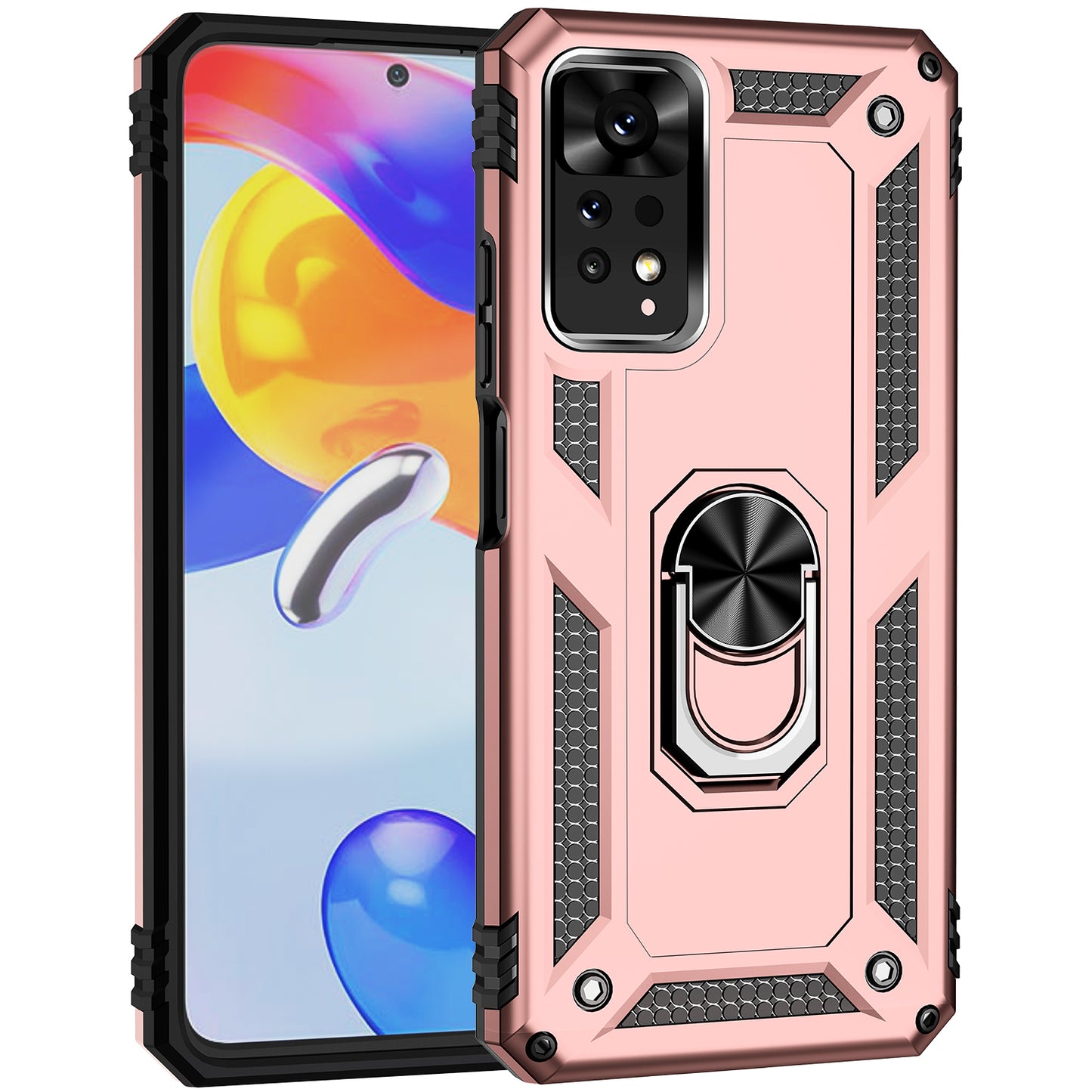 For Xiaomi Redmi Note 11E Pro 5G / Xiaomi Redmi Note 11 Pro 5G (Qualcomm) Case PC + TPU Phone Cover with Kickstand