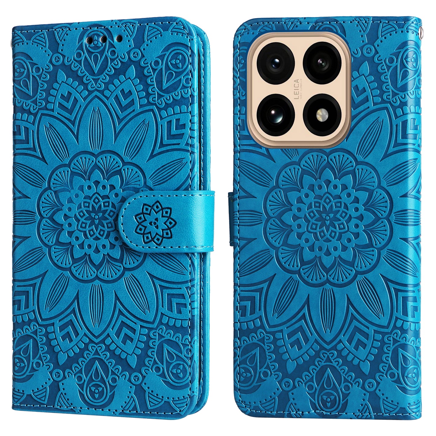 For Xiaomi 15T Case Sunflower Imprint Leather Wallet Phone Cover