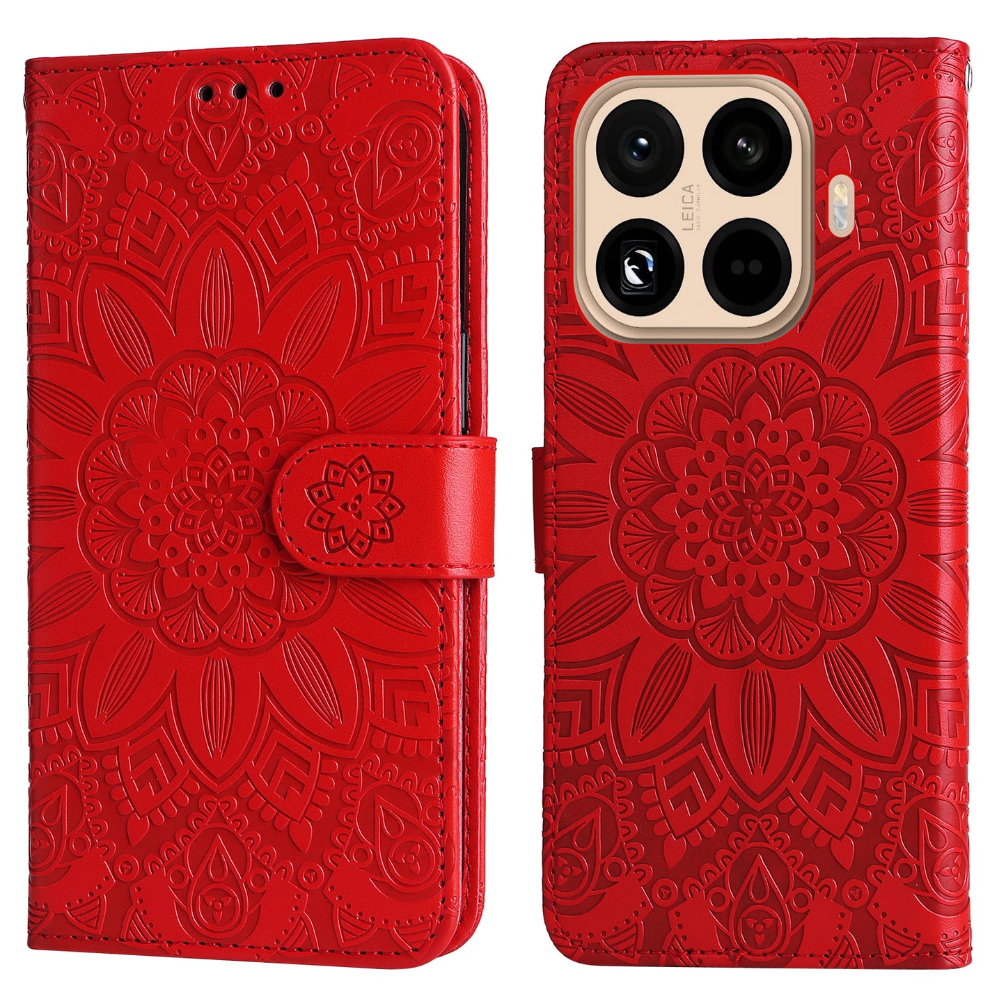 For Xiaomi 15T Pro Case Sunflower Imprint Leather Wallet Phone Cover