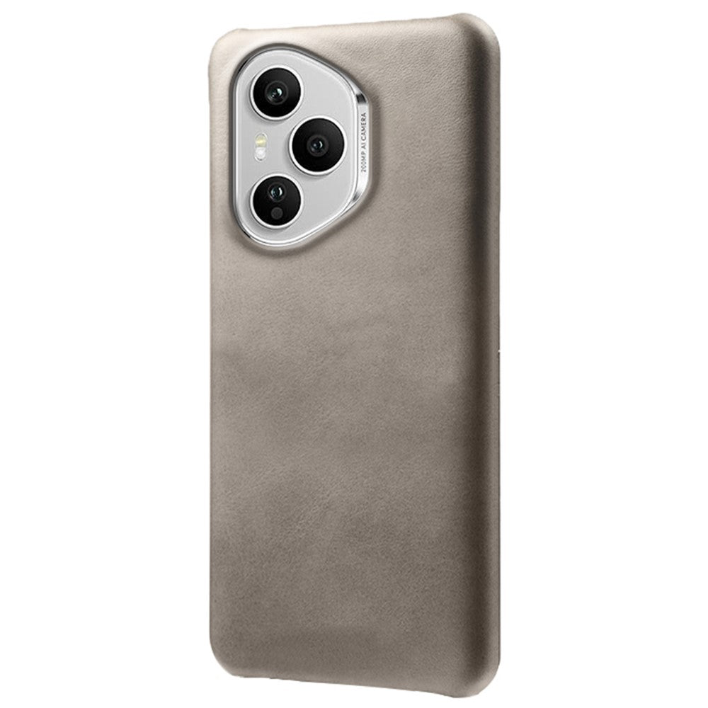 For Honor 400 Pro 5G (Global) Case Calf Texture PU Leather Hard PC Protective Phone Cover