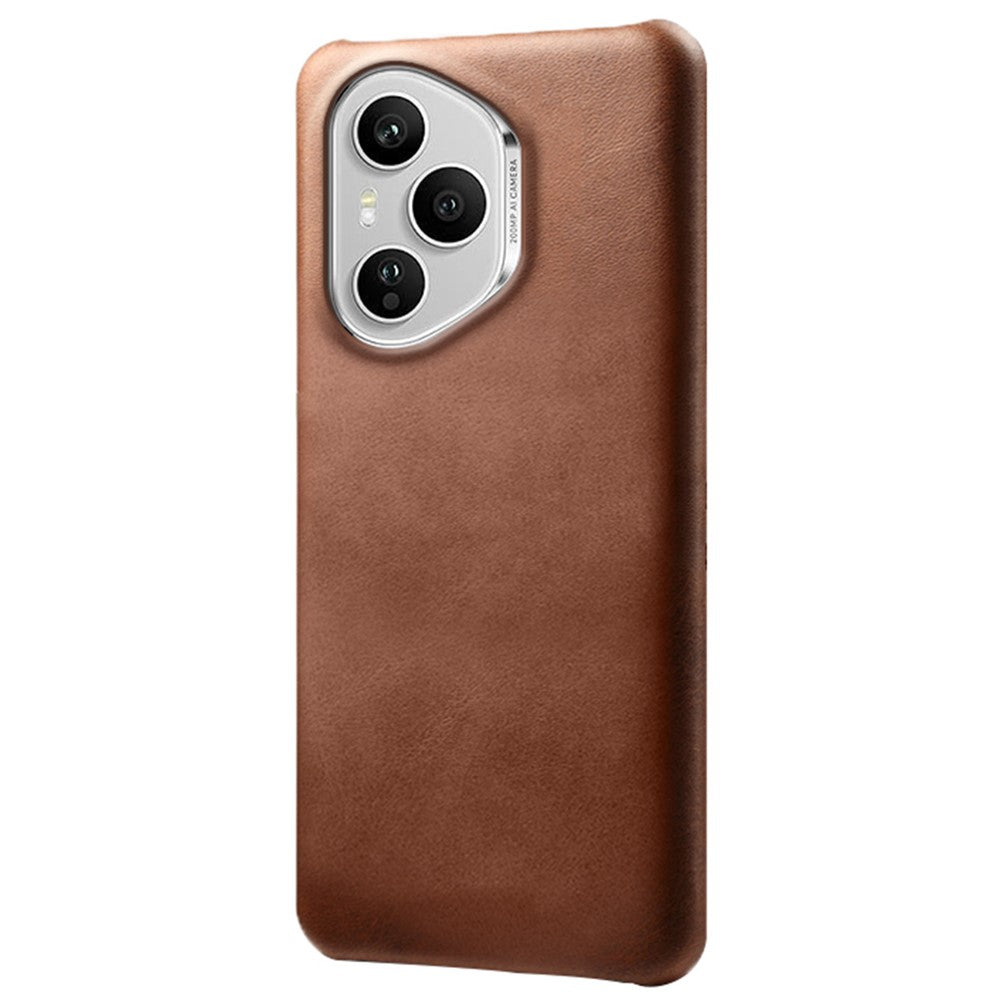 For Honor 400 Pro 5G (Global) Case Calf Texture PU Leather Hard PC Protective Phone Cover