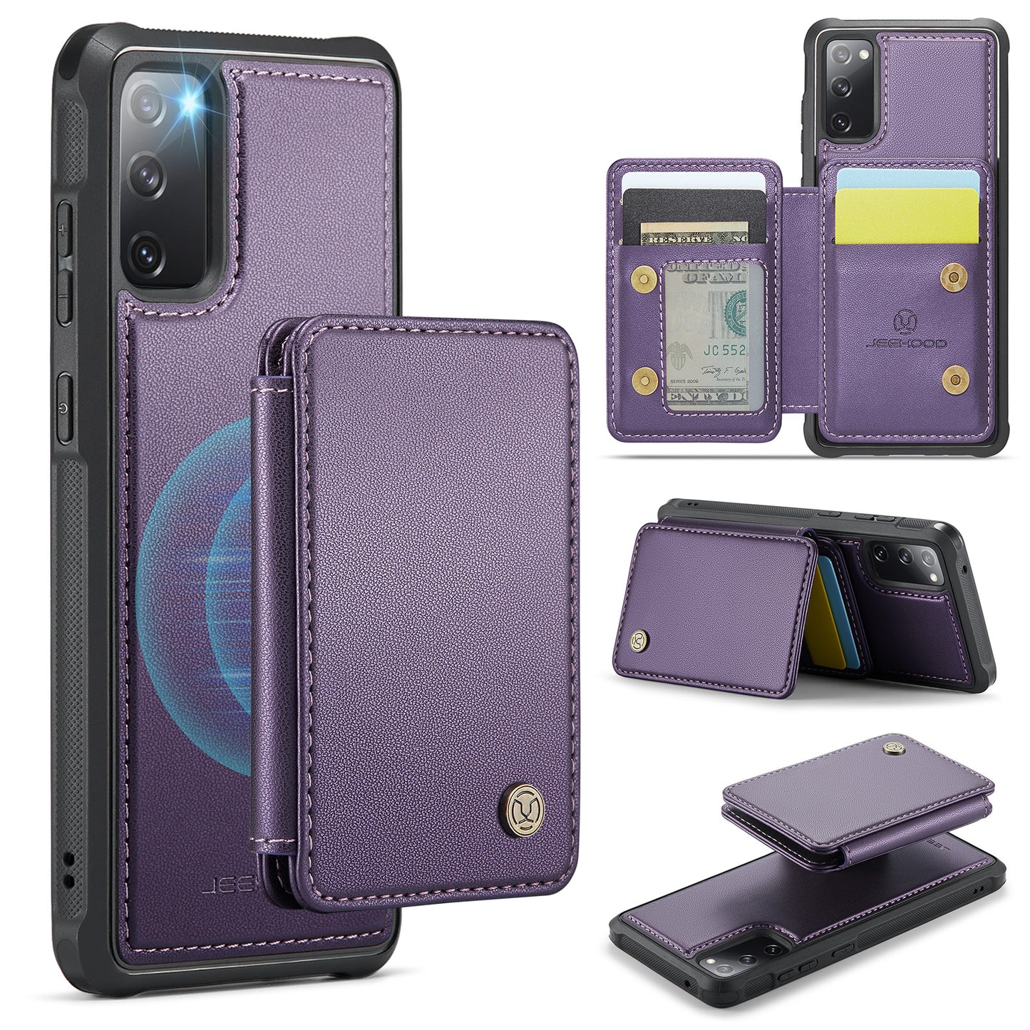 Galaxy S20 FE Leder-Handyhülle – Mit abnehmbarer magnetische Kartentasche