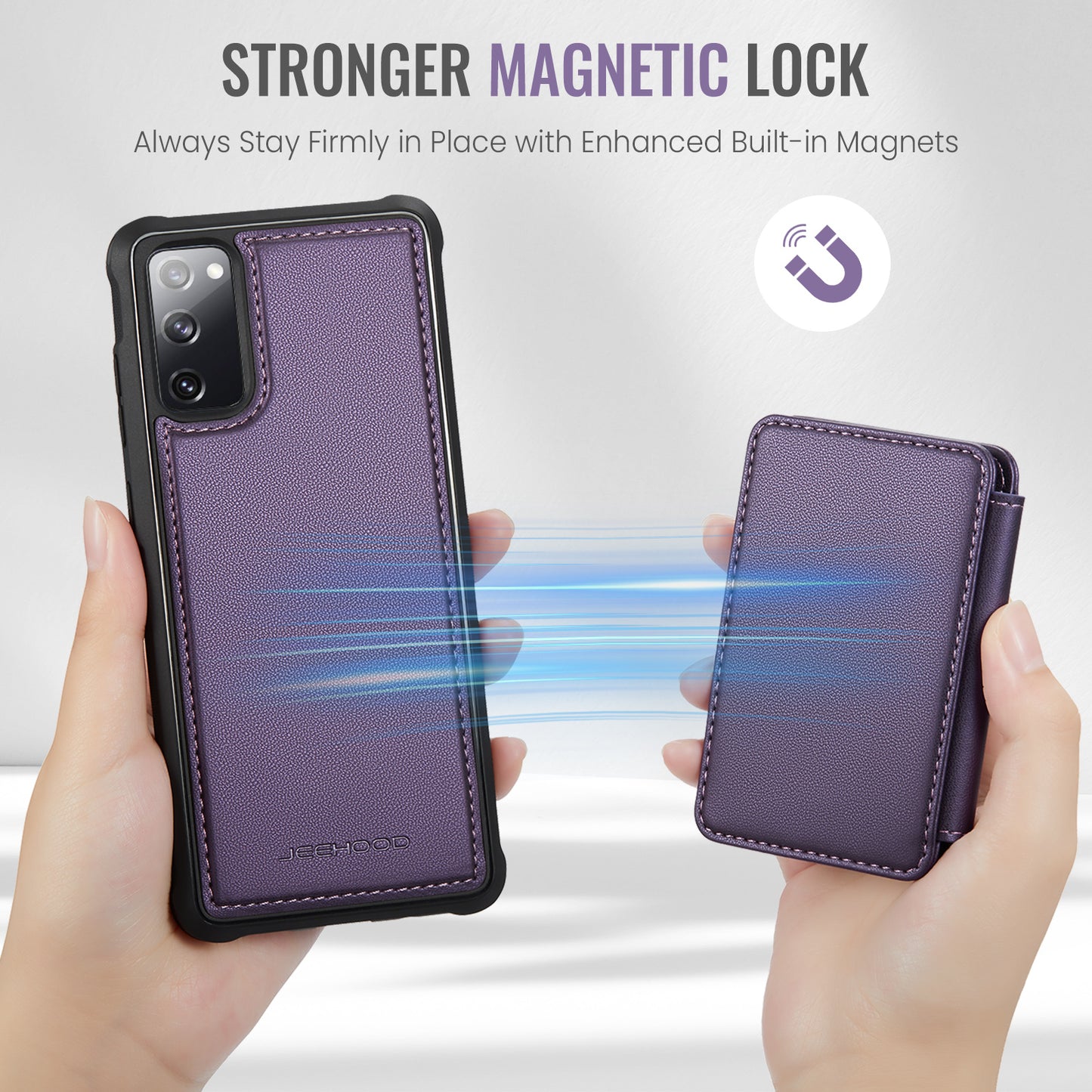 Galaxy S20 FE Leder-Handyhülle – Mit abnehmbarer magnetische Kartentasche