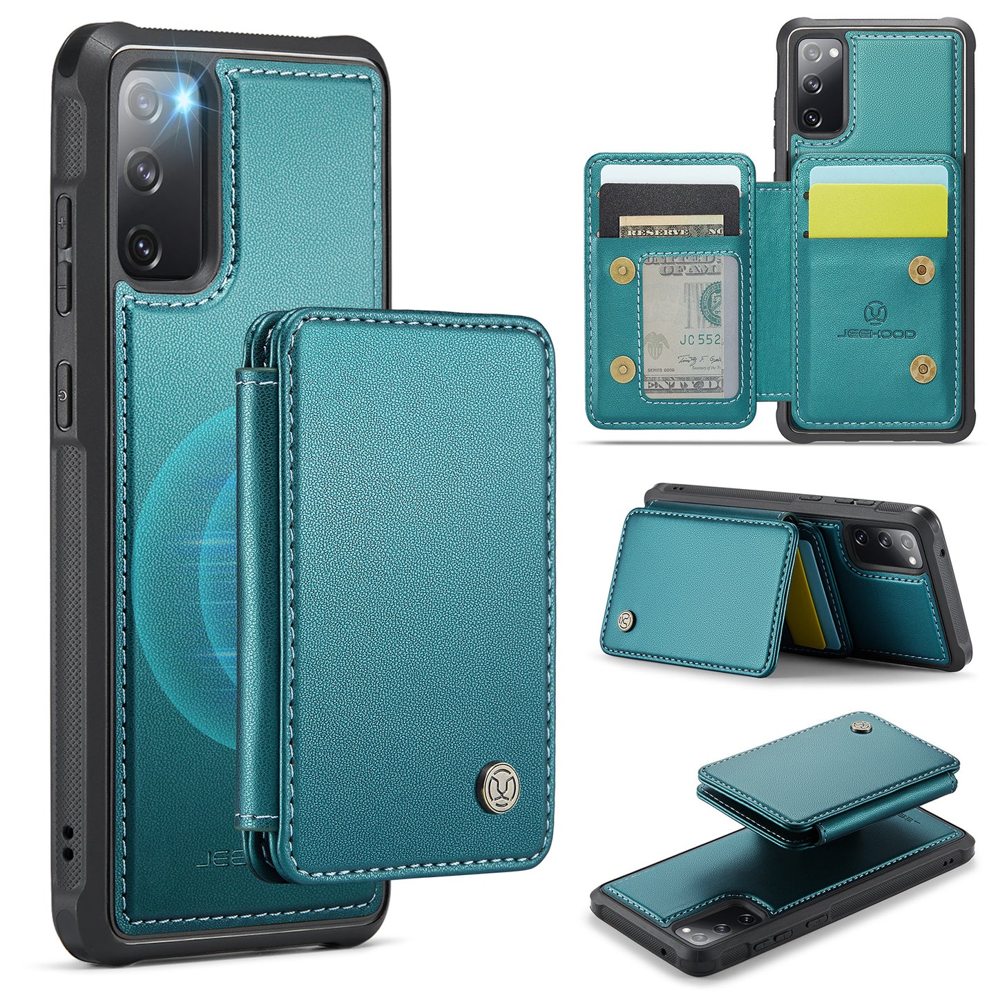 Galaxy S20 FE Leder-Handyhülle – Mit abnehmbarer magnetische Kartentasche