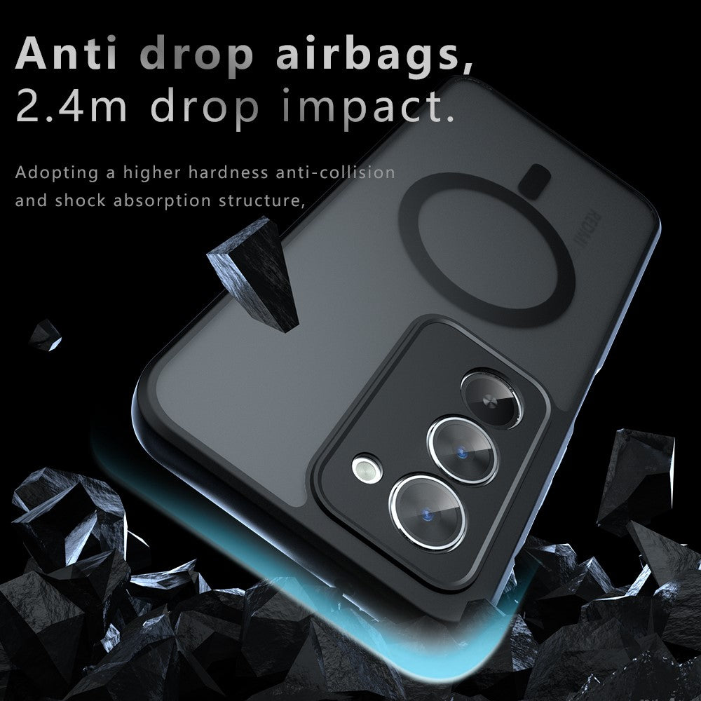 For Xiaomi Redmi 15 4G (EU) (171mm) / 15 5G (EU) (171mm) Magnetic Case TPU + PC Matte Skin Touch Phone Cover