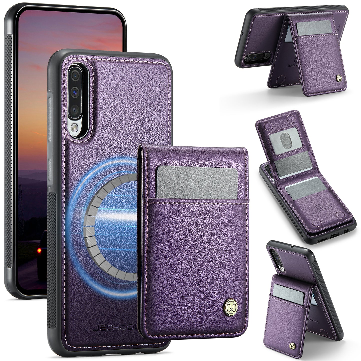 Galaxy A50 Leder-Hülle mit Kartenfach & RFID-Schutz – MagSafe kompatibel