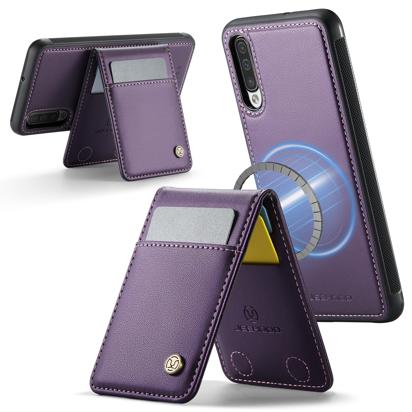 Galaxy A50 Leder-Hülle mit Kartenfach & RFID-Schutz – MagSafe kompatibel