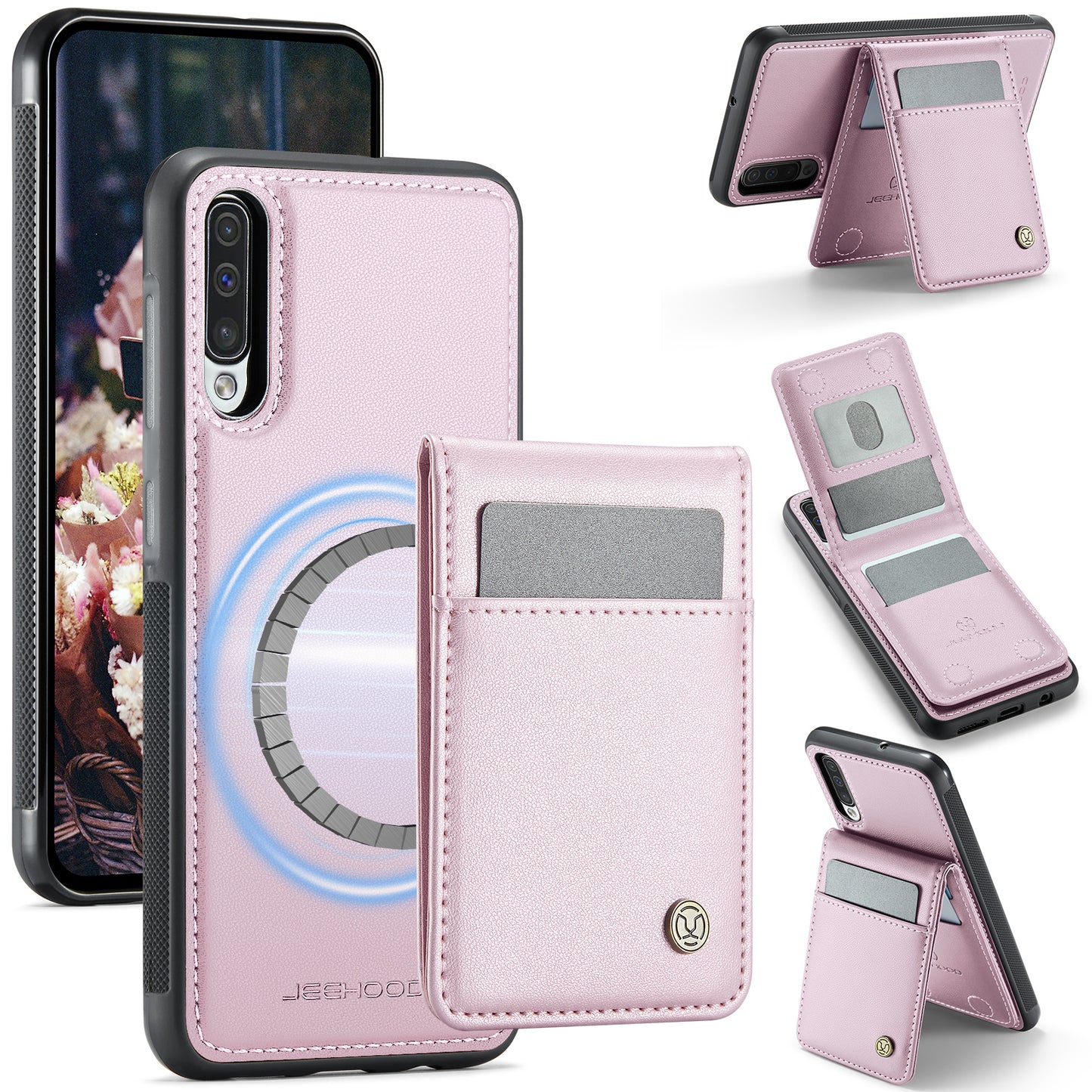 Galaxy A50 Leder-Hülle mit Kartenfach & RFID-Schutz – MagSafe kompatibel