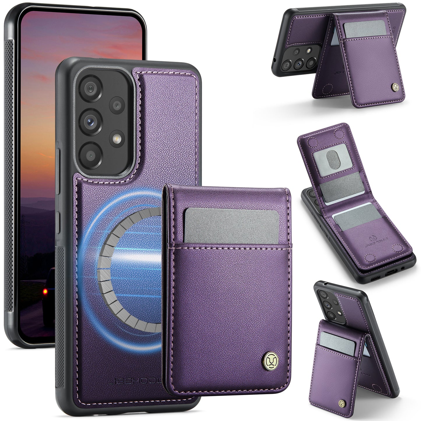 Galaxy A53 5G Leder-Hülle mit Kartenfach & RFID-Schutz – MagSafe kompatibel