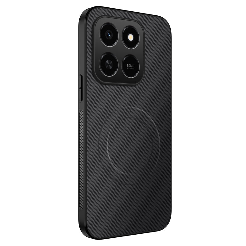 WANLONFENG For Honor 400 Smart 5G / 4G / X7d 4G Magnetic Case  TQ Series Carbon Fiber Texture PC TPU Phone Cover