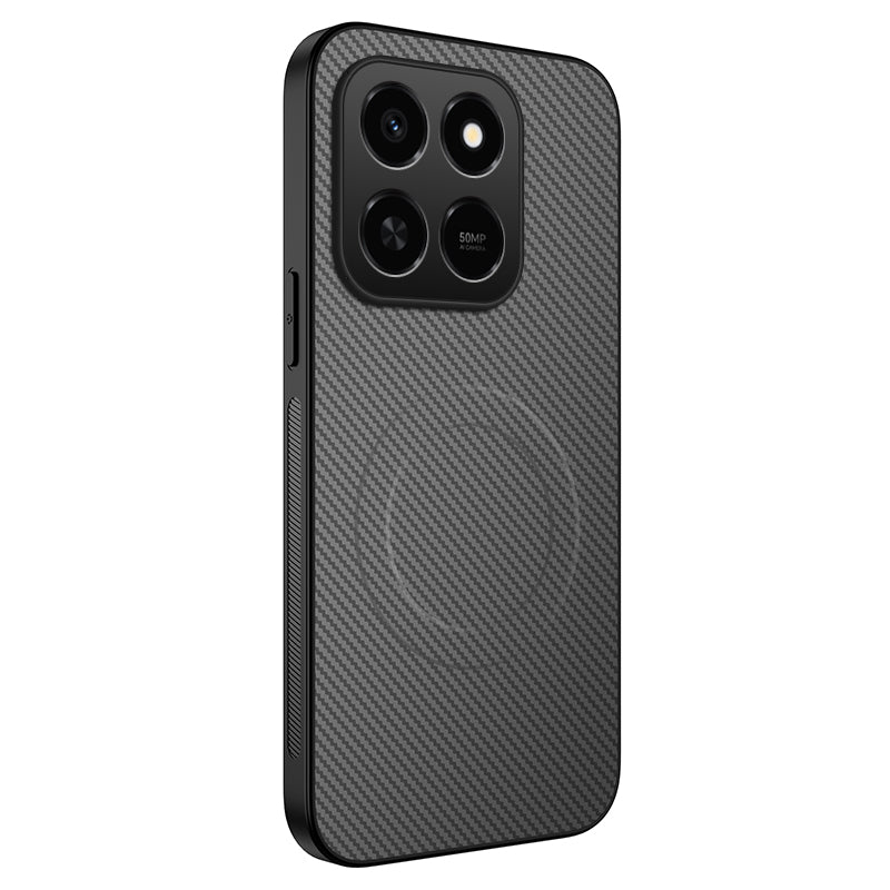 WANLONFENG For Honor 400 Smart 5G / 4G / X7d 4G Magnetic Case  TQ Series Carbon Fiber Texture PC TPU Phone Cover