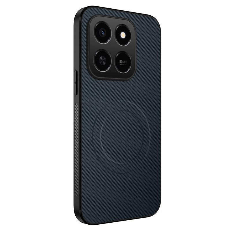WANLONFENG For Honor 400 Smart 5G / 4G / X7d 4G Magnetic Case  TQ Series Carbon Fiber Texture PC TPU Phone Cover