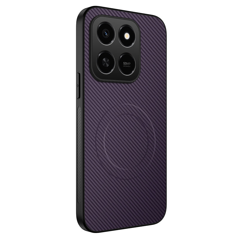 WANLONFENG For Honor 400 Smart 5G / 4G / X7d 4G Magnetic Case  TQ Series Carbon Fiber Texture PC TPU Phone Cover