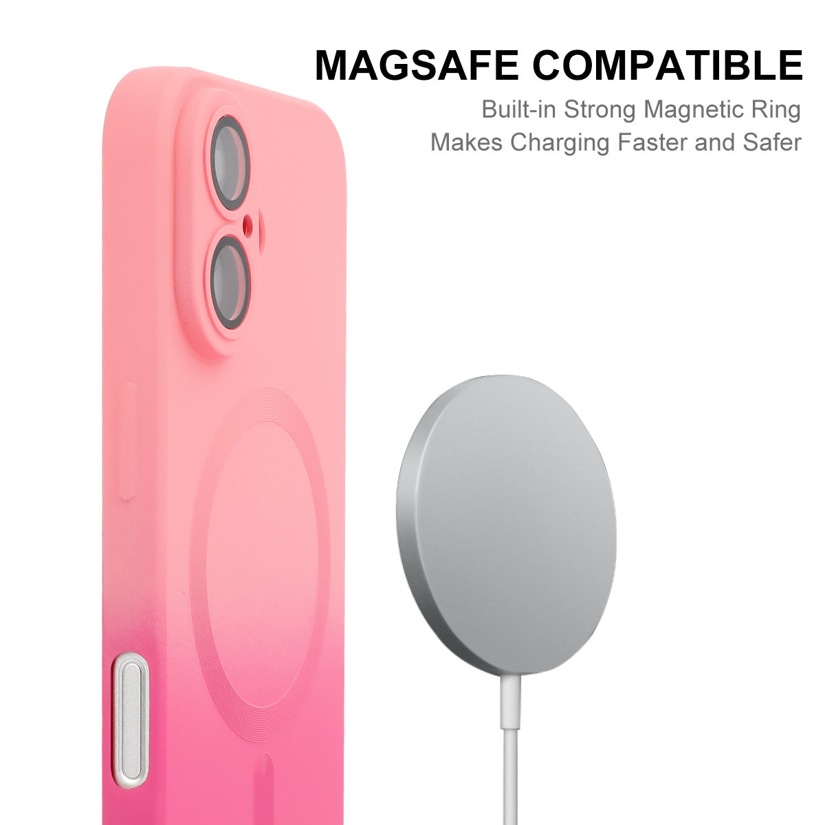 iPhone 17 Silikon-Hülle – Mit Farbverlauf & Magnetisch