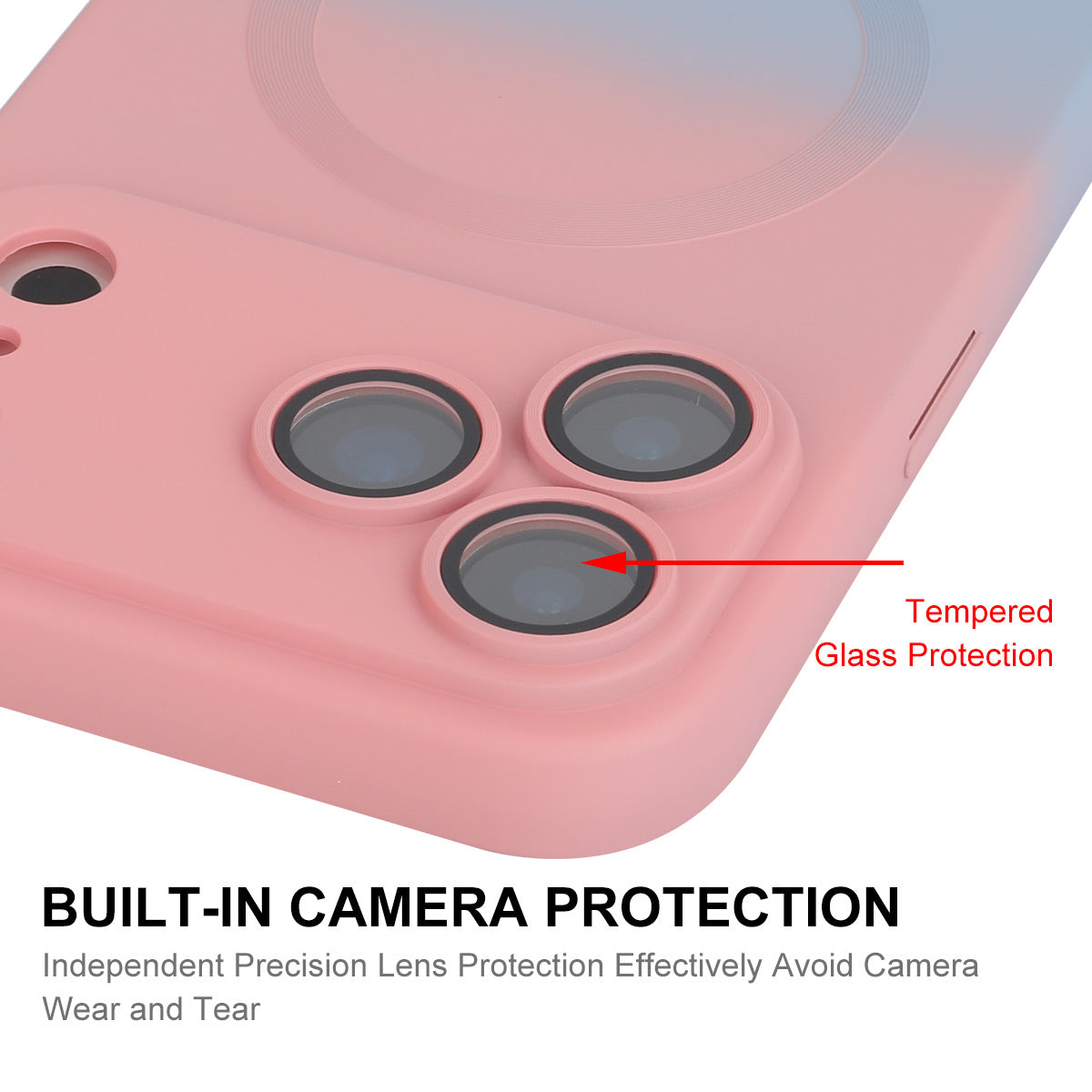 iPhone 17 Pro Silikon-Hülle – Mit Farbverlauf & Magnetisch