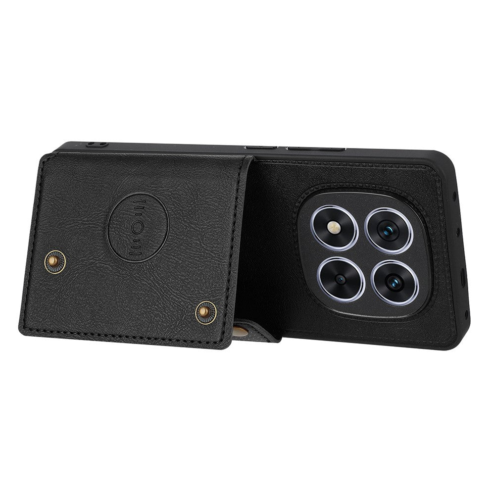 For Xiaomi Redmi Note 15 Pro 5G (Global) Case with Card Slots Kickstand Leather + TPU Phone Cover