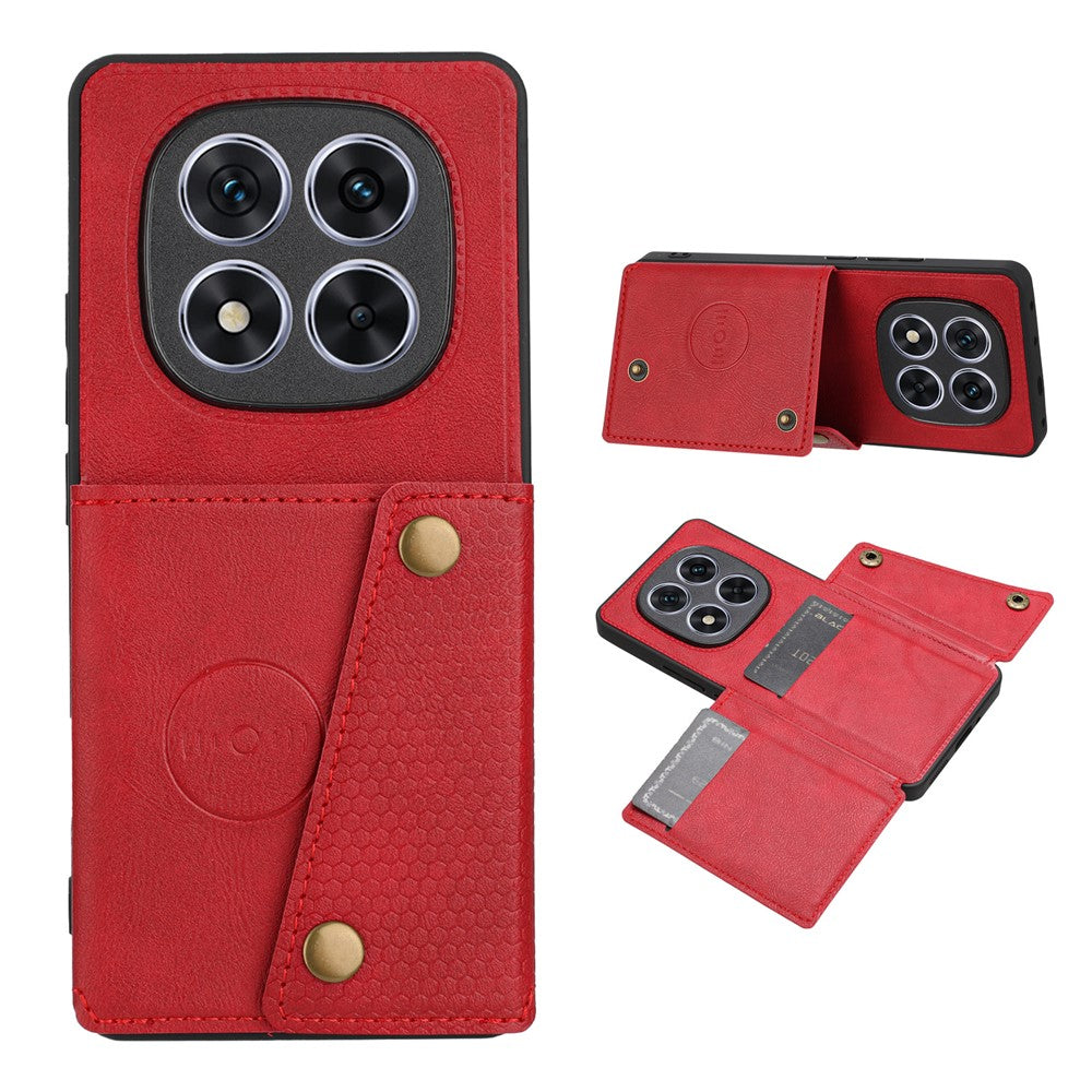 For Xiaomi Poco M8 Pro 5G / Redmi Note 15 Pro+ 5G (Global) Case with Card Slots Kickstand Leather + TPU Phone Cover