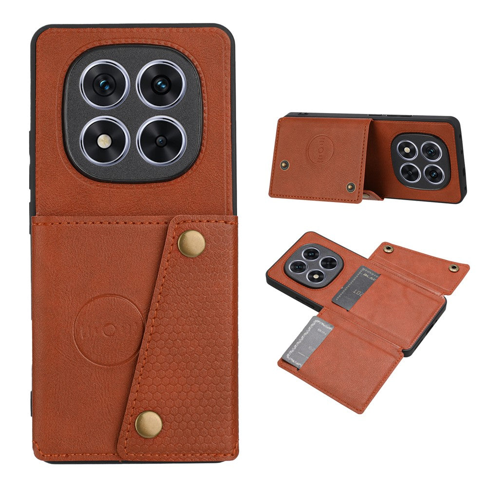 For Xiaomi Poco M8 Pro 5G / Redmi Note 15 Pro+ 5G (Global) Case with Card Slots Kickstand Leather + TPU Phone Cover