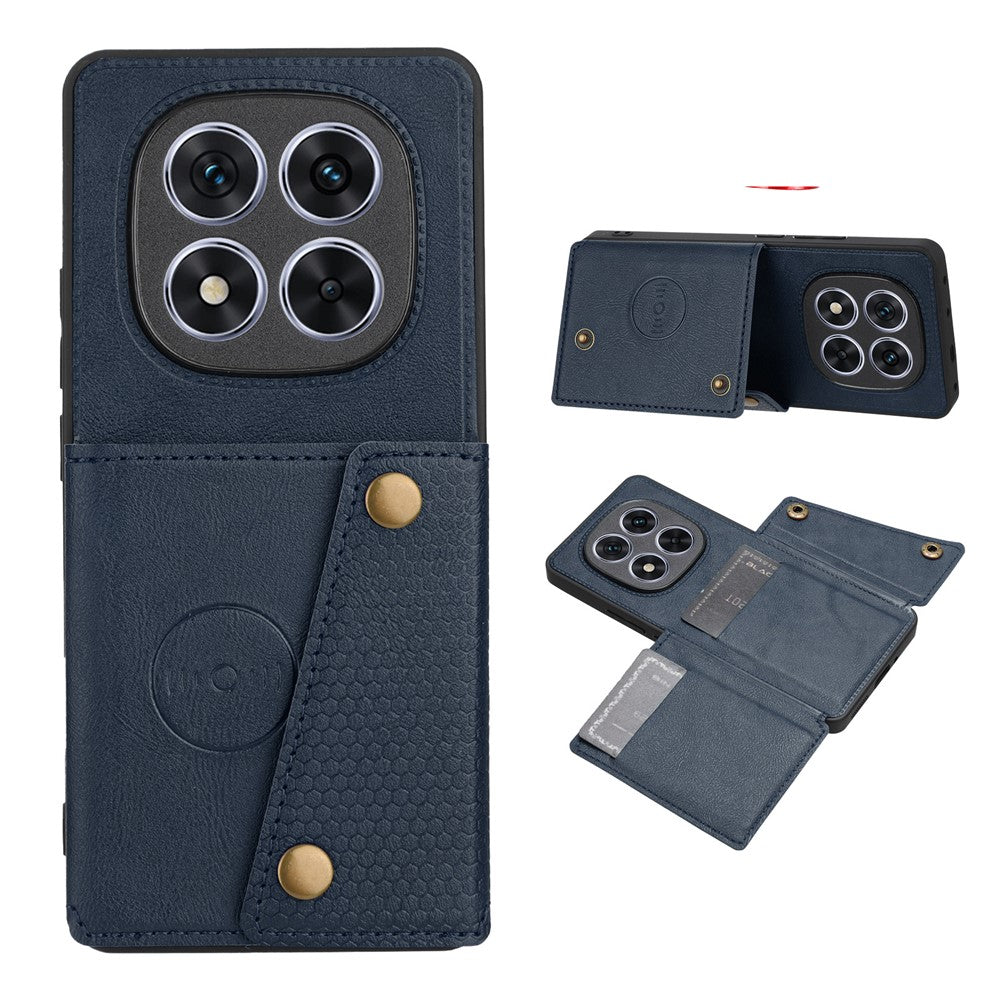 For Xiaomi Poco M8 Pro 5G / Redmi Note 15 Pro+ 5G (Global) Case with Card Slots Kickstand Leather + TPU Phone Cover