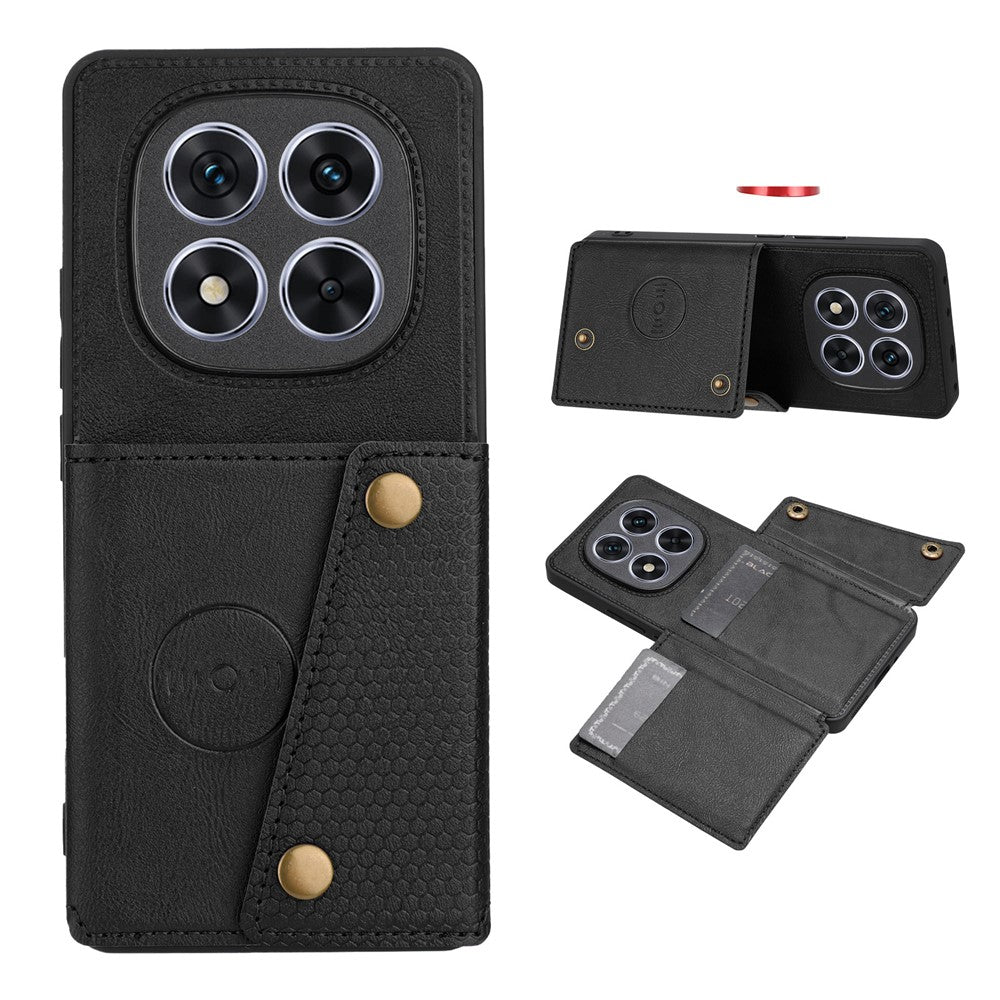 For Xiaomi Poco M8 Pro 5G / Redmi Note 15 Pro+ 5G (Global) Case with Card Slots Kickstand Leather + TPU Phone Cover