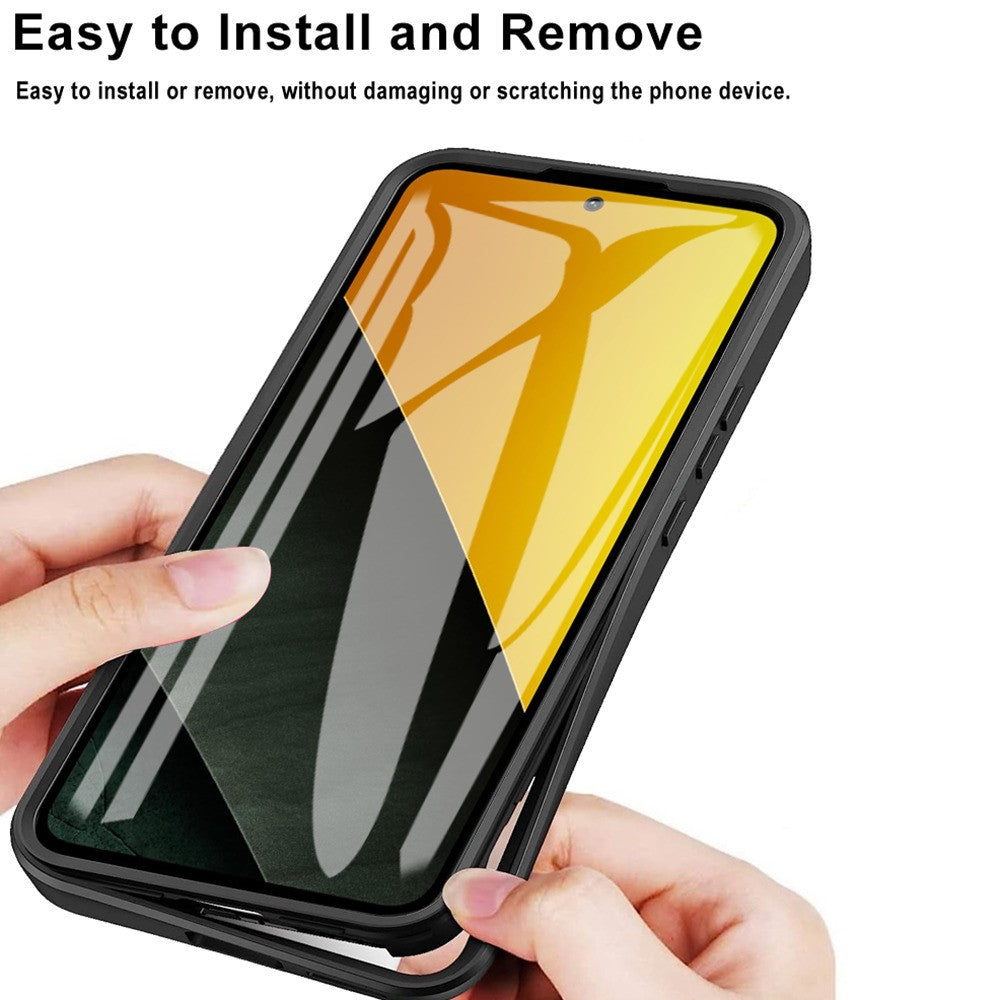 For Xiaomi Poco M7 Pro 5G Case Acrylic + TPU Clear Phone Cover with PET Screen Film