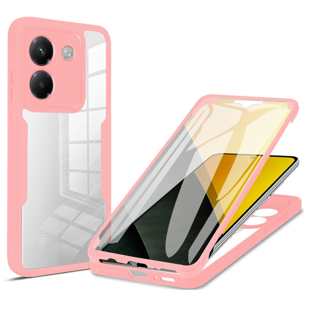 For Xiaomi Poco M7 Pro 5G Case Acrylic + TPU Clear Phone Cover with PET Screen Film