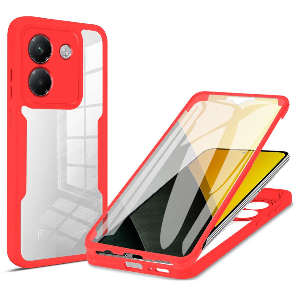 For Xiaomi Poco M7 Pro 5G Case Acrylic + TPU Clear Phone Cover with PET Screen Film