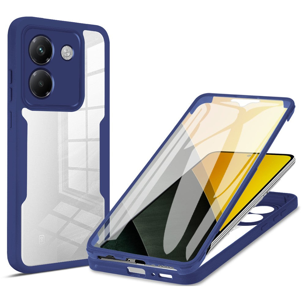 For Xiaomi Poco M7 Pro 5G Case Acrylic + TPU Clear Phone Cover with PET Screen Film