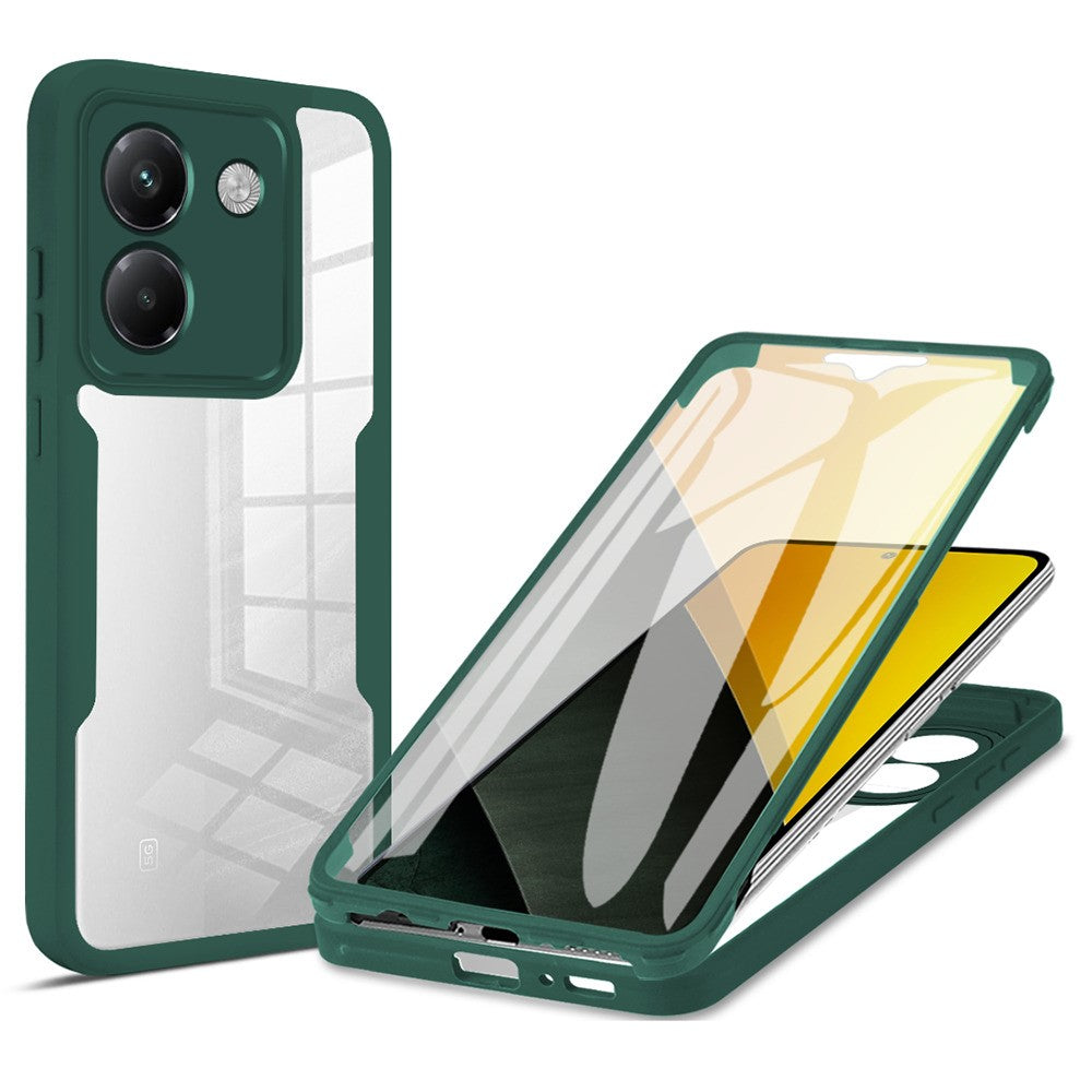 For Xiaomi Poco M7 Pro 5G Case Acrylic + TPU Clear Phone Cover with PET Screen Film