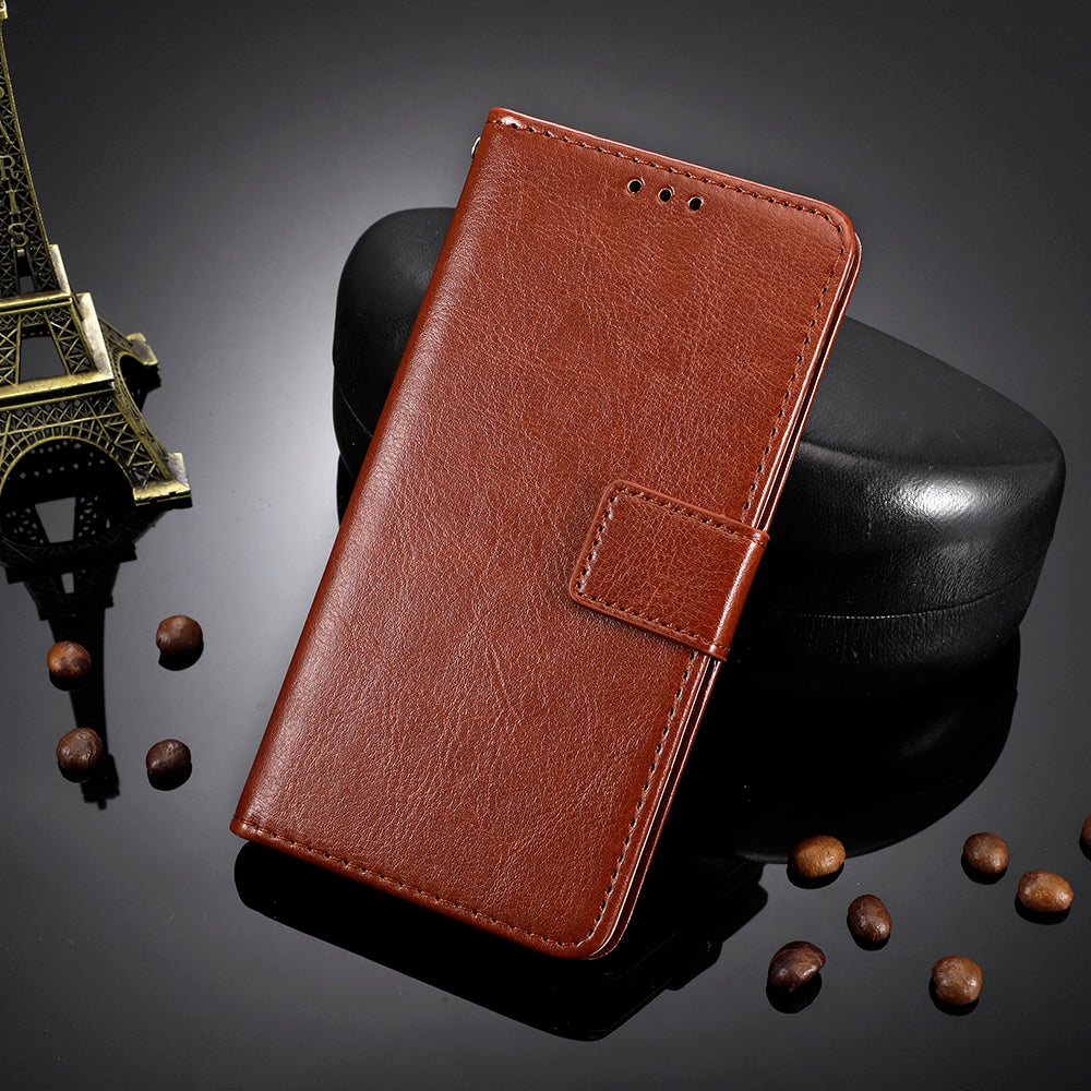 For Xiaomi Poco M8 5G / Redmi Note 15 5G (Global) / Note 15 4G (Global) PU Leather Case with Strap Crazy Horse Texture Phone Wallet Cover