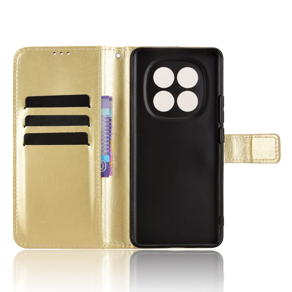 For Xiaomi Poco M8 5G / Redmi Note 15 5G (Global) / Note 15 4G (Global) PU Leather Case with Strap Crazy Horse Texture Phone Wallet Cover