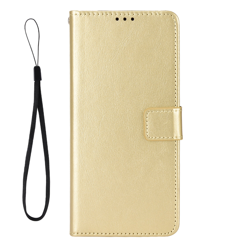 For Xiaomi 15T Pro PU Leather Case with Strap Crazy Horse Texture Phone Wallet Cover