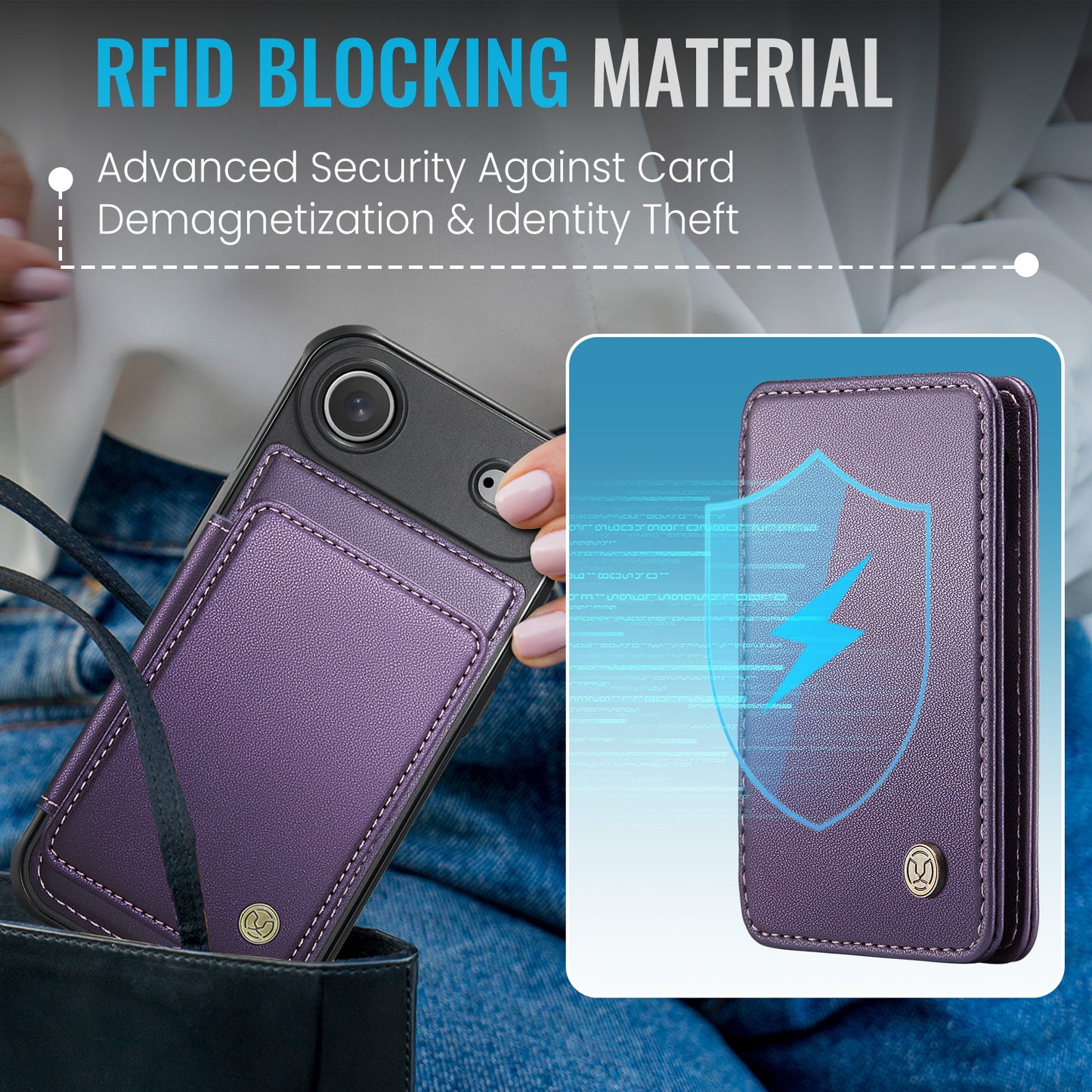 iPhone Air Leder-Handyhülle – Mit abnehmbarer magnetische Kartentasche