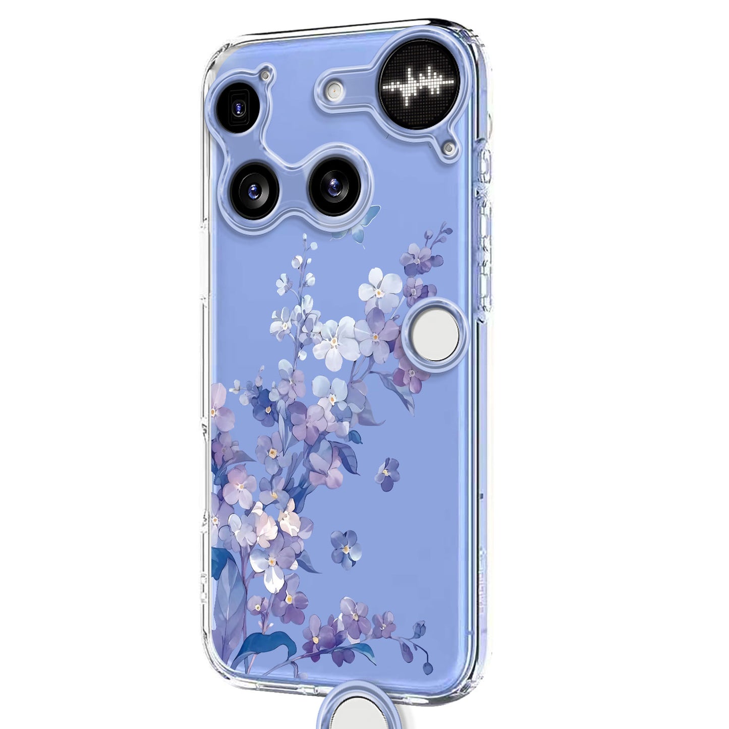 For Nothing Phone (3) 5G Case Butterfly Floral Pattern Printing TPU Phone Back Cover